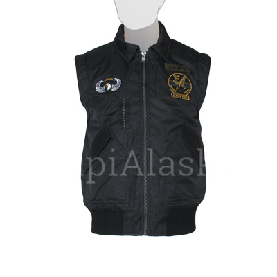 Жилет утеплённый Flight Vest Fur W/Patches Black
