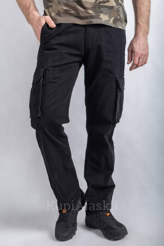 Брюки A&F с ремнем A168, black