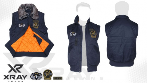 Жилет утеплённый Flight Vest Fur W/Patches Navy